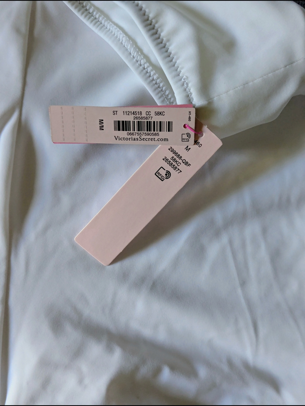 Victoria's Secret Boyshort Swim Bottoms White High Waist - Picture 2 of 3